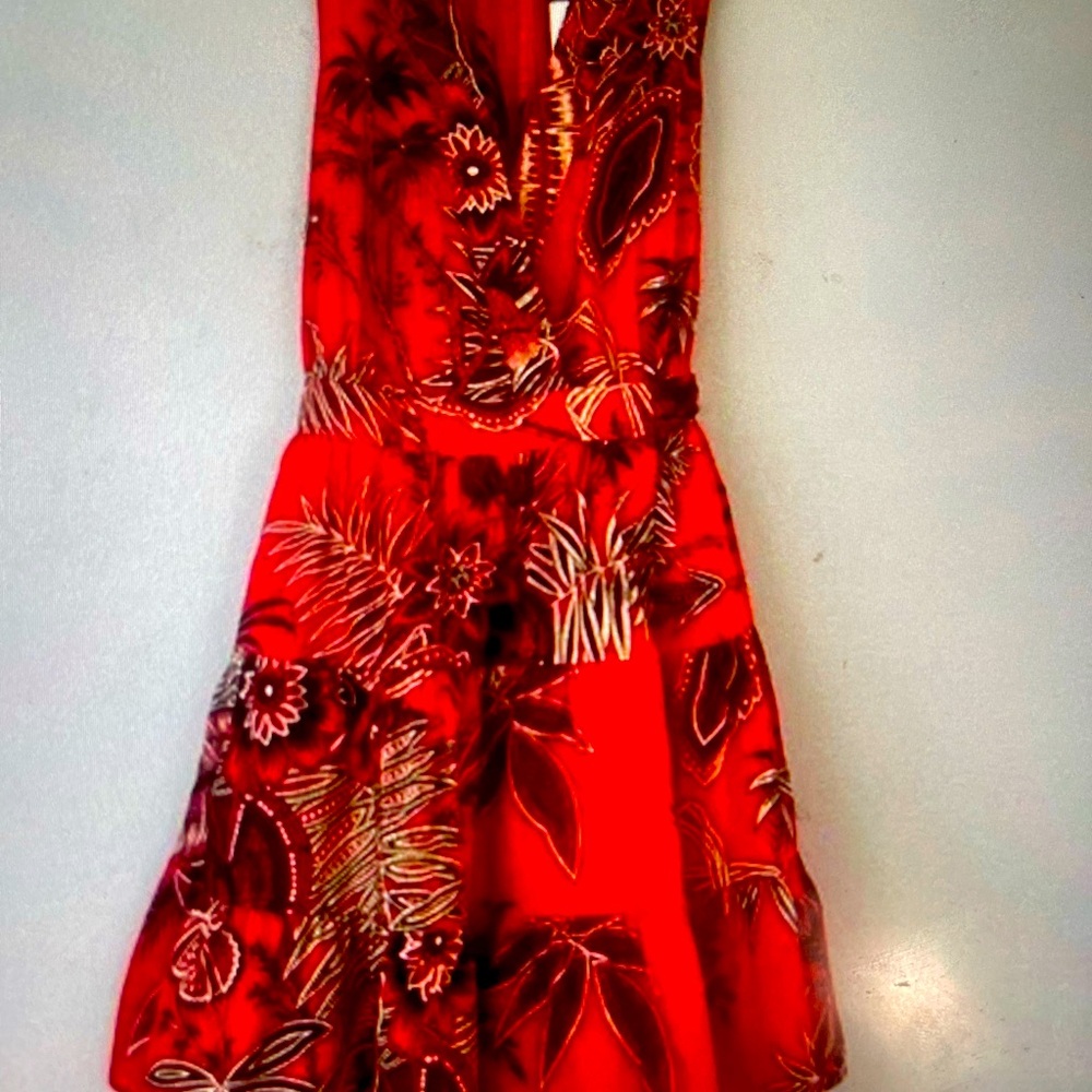Banana republic NWT sleeveless dress Red & Blue Stampa mini dress size M